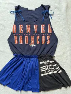 Denver Broncos タンクトップ　古着リメイク　ラグビー