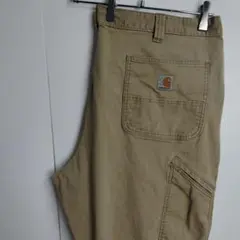 カーハート 42☓30 ワークパンツ ダッグ地 ベージュ