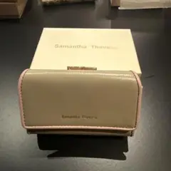 【新品未使用】　サマンサタバサ　シンプルバイカラー　BOX型口金　財布　がま口