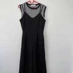 【2点夏コーデ売り】ブラックサロペット・ボーダーインナー♡
