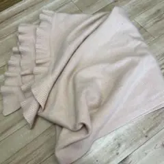 フォクシーFOXEY カシミヤストール大判 ピンクベージュ マフラー