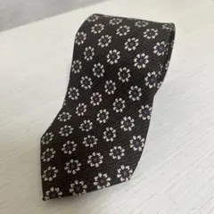 Maker's Shirt鎌倉 花柄 ネクタイ ダークブラウン