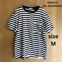 ユニクロUNIQLO J.W.ANDERSON ボーダーTシャツ Mサイズ