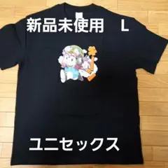 Dr.スランプアラレちゃんTシャツ　アラレキーンシャツ　プリントシャツ　黒　L