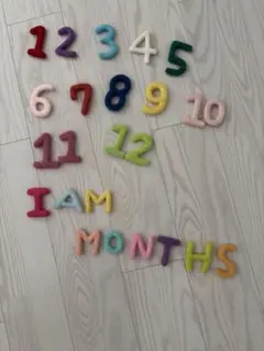 羊毛フェルト 数字と文字セット ハンドメイド