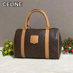 【極美品】CELINE ミニボストン ハンドバッグ マカダム トリオンフ 金具