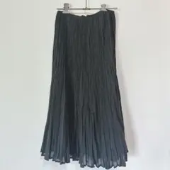 ジャンニロジュディチュ　プリーツスカート　シワ加工　春夏シーズン　ダークグレー