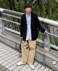 Resoll コットンワイドイージーパンツ ベージュ