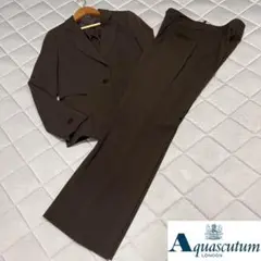 【美品】 Aquascutum アクアスキュータム スーツ セットアップ 茶色