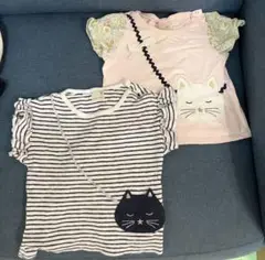 プティマイン　petit main 猫Tシャツ　90