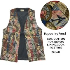 ゴブラン織り ビンテージ タペストリーベスト IMPORTED TAPESTRY