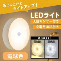 LEDライト 人感センサー USB充電式