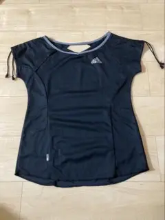 adidas 黒 メッシュ トップス　ジム　スポー　トレーニングウェア　S