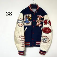 【美品】ホワイツビル フルデコ スタジャン 袖レザー キルティング 38サイズ