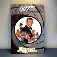 1983年映画『ネバーセイ・ネバーアゲイン』メタルポスター　インテリア雑貨