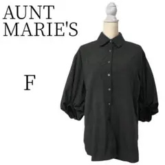 AUNT MARIE'S バルーンスリーブシャツ F ブラック