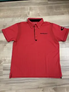 OAKLEY ストライプポロシャツ レッド