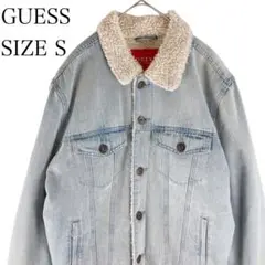 【大人気】GUESS メンズ デニムジャケット S ブルー 裏ボア❤︎ 秋冬