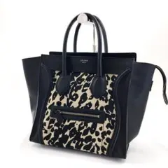 美品 CELINE セリーヌ ラゲージ レオパード ハンドバッグ