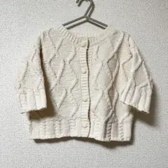 新品　mamaraku ニット 80cm 白　ベビー　キッズ　長袖