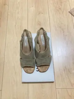 スエード サンダル オリーブグリーン