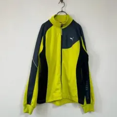 『PUMA』プーマ(Ｍ)ジャージ　トラックジャケット　ワンポイント　イエロー