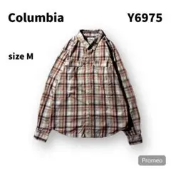 【即購入OK】Columbia 長袖シャツ　サイズM ブラウン系