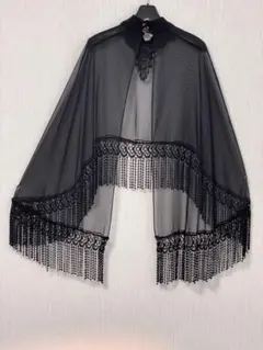 激安❣️美品❣️SAM U.S.A. 黒 デザイン ショール