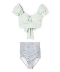 美品【San-ai Resort】 ショルダーフリル 70グリーン 7S