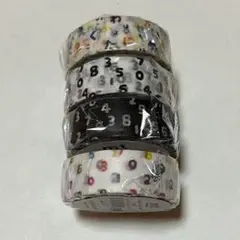 数字デザイン マスキングテープ 3個セット