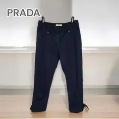 3500□PRADA プラダ ブラックパンツ イタリア製 bc11yt
