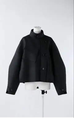 ENFOLD - エンフォルド 22AW ビッグ ブルゾン フード アウター 36 S 紺 ▲H ENFOLD - ENFOLD エンフォルド 22AW ソフトラムメルトンブルゾン