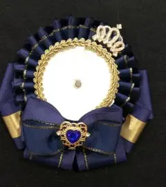 【1555円セール】紺色ｘ金縁痛ロゼット