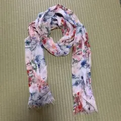 【値下げ】セオリー theory 花柄ストール 小物アクセント 秋コーデ