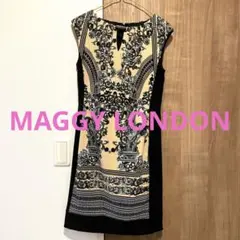MAGGY LONDON マギーロンドン　ゴージャス花柄ワンピース 6P
