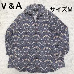 V &A museum いちご泥棒　ウィリアムモリス　ゆったり　青　サイズM