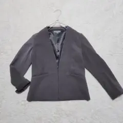 ユナイテッドアローズ ノーカラー ジャケット グレー M ストレッチ