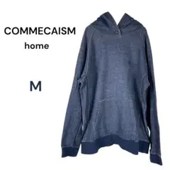 コムサイズム COMME CA ISM フードパーカー Mデニムカラー 綿 青