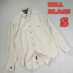【BILL BLASS PREMIUM】ボタンダウンシャツ　ベージュ　S