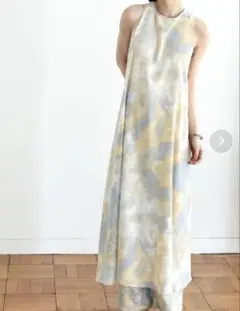 EMMA ワンピース ノースリーブ 水彩アート