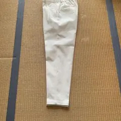 ホワイト スラックス ウエストゴム