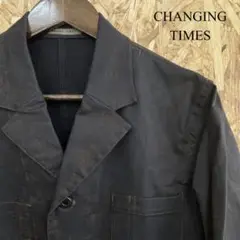 【美品】 CHANGING TIMES ジャケット 特殊加工 メンズ Mサイズ