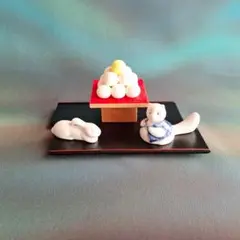 お月見飾り、ウサギタヌキ陶器、お月見お団子、象彦漆器皿