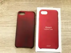 apple純正 iPhone 7/8/SE レザーケース・赤