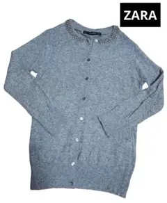 ZARA KNIT ザラ グレービジューニットカーデ US Mサイズ