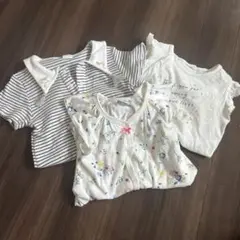 【美品】プチバトー、cottoli ベビー服 3点セット ロンパース