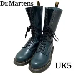 ★Dr.Martens ドクターマーチン 14ホール ブーツグリーン UK5★