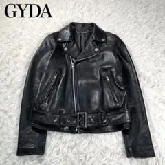 美品 GYDA ジェイダ ラムレザーダブルライダースジャケット レザージャケット