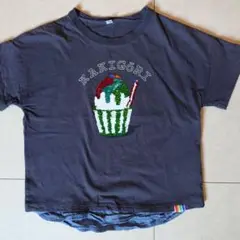 かき氷刺繍Tシャツ ダークグレー