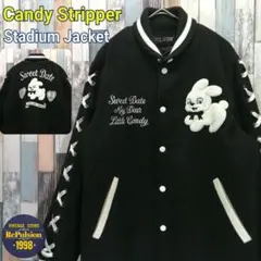 キャンディストリッパー スタジャン ブルゾン ピンク リボン 新品タグ無し CANDYS CLUB STADIUM JUMPER | Candy Stripper（キャンディ